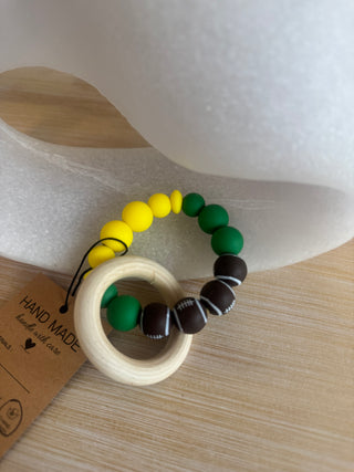 Handmade Silicone & Wood Teething Rings
