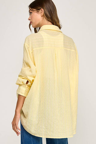 Butter Yellow Breeze Boyfriend Shirt