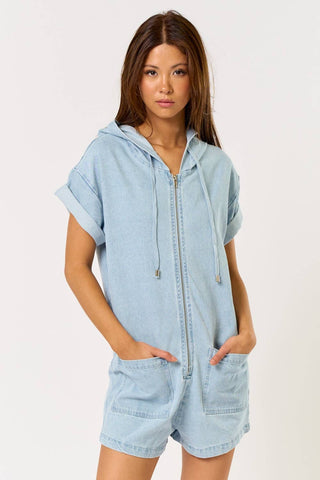 Weekend Getaway Denim Romper