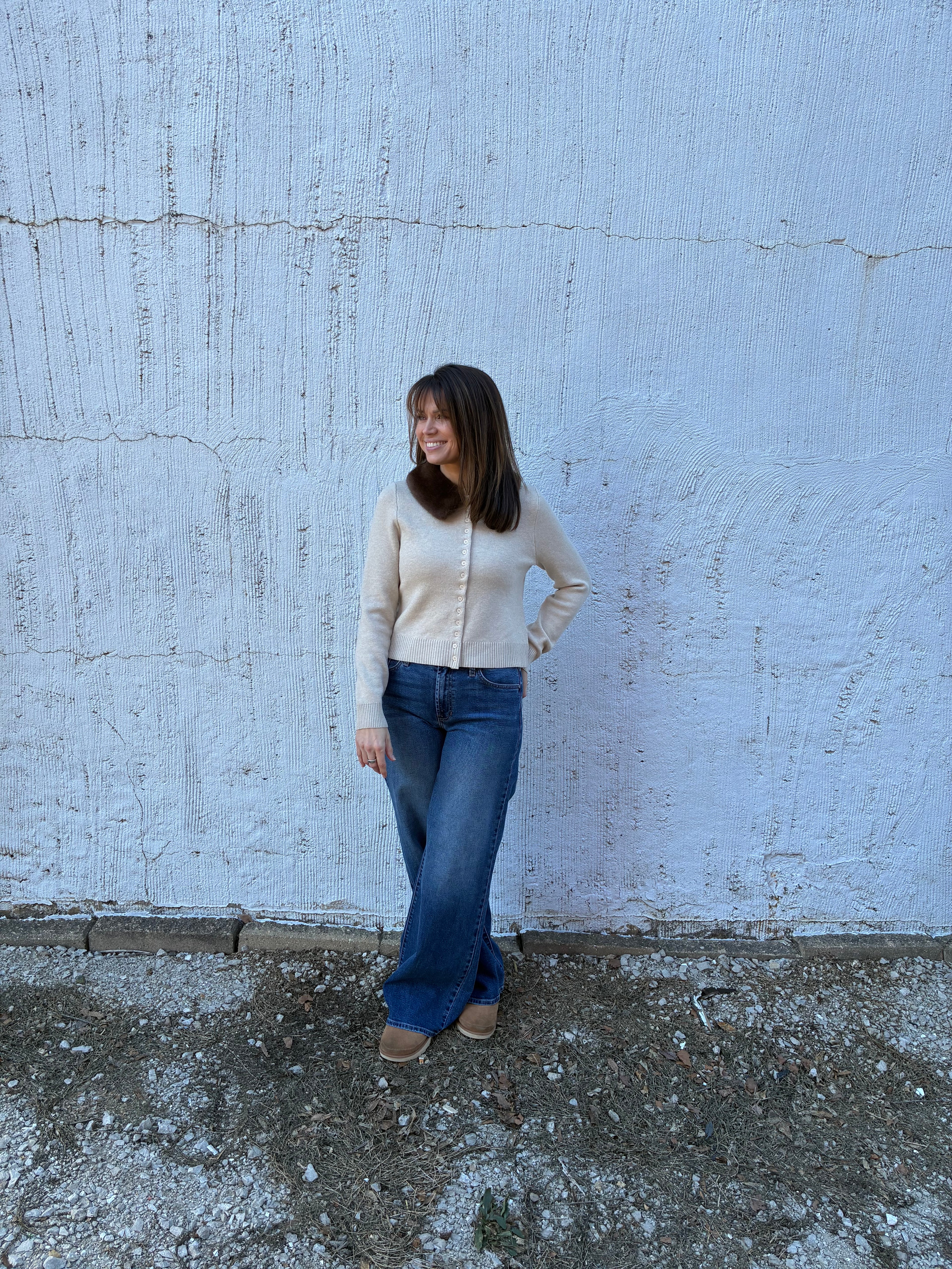 The Fireside Fur Collar Cardigan