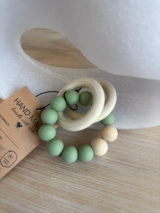 Handmade Silicone & Wood Teething Rings