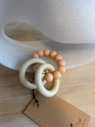 Handmade Silicone & Wood Teething Rings