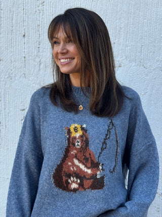 The Bearly Fishing Sweater