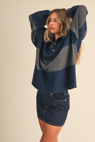 Denim & Charcoal Rugby