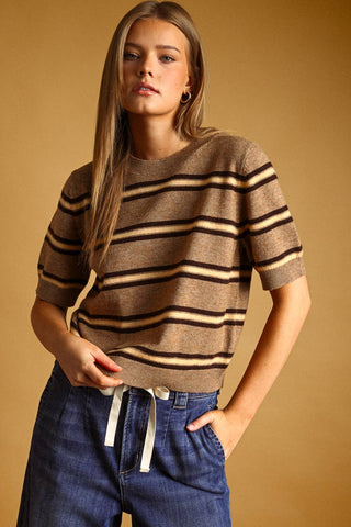 Latte Stripe Knit