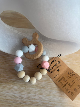 Handmade Silicone & Wood Teething Rings