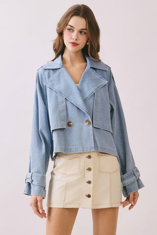 The Haley Denim Cropped Jacket
