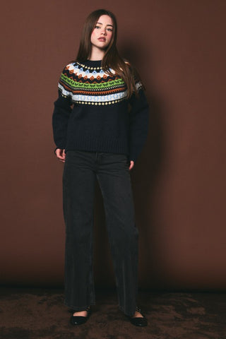 Navy Fair Isle Sweater