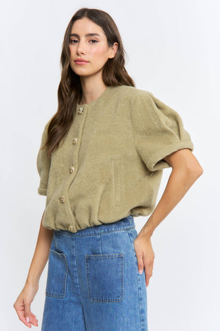 Olive Heirloom Cardigan