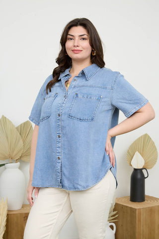 Beth Denim Top
