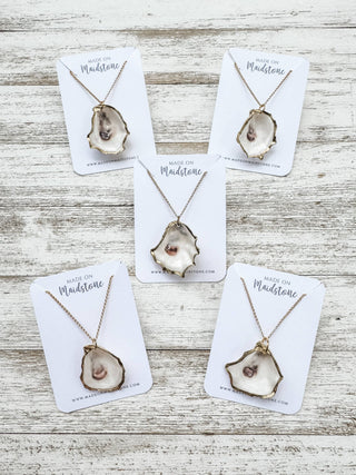 Oyster Shell Pendant Necklace - Gold Filled