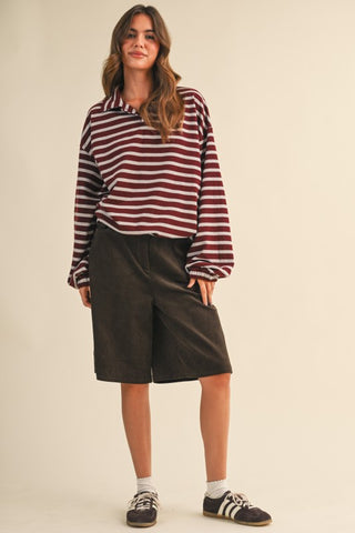 Burgundy Bubble Stripe