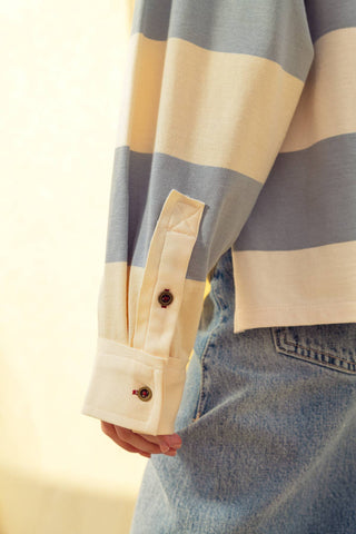 Harbor Haze Striped Knit Pullover
