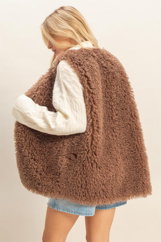 Sugarplum Fuzzy Sweater Vest