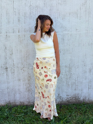 The Coastal Market Midi Skirt