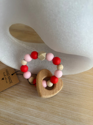 Handmade Silicone & Wood Teething Rings