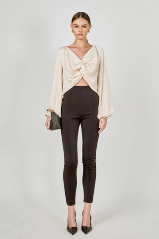 The Cream Puff Twist Top