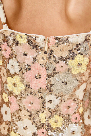 The Champagne Garden Sequin Midi