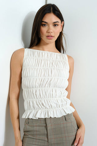 The Pretty Girl Sorbet Smocked Tank