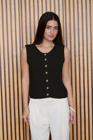 The Hampton Knit Button Vest