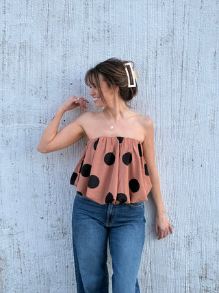 The Cocoa Dot Bubble Top