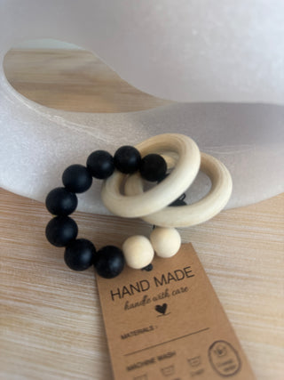 Handmade Silicone & Wood Teething Rings