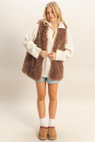 Sugarplum Fuzzy Sweater Vest
