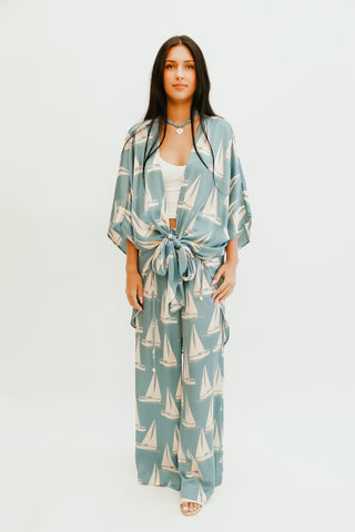 Coastal Reverie Looped Belt Pants