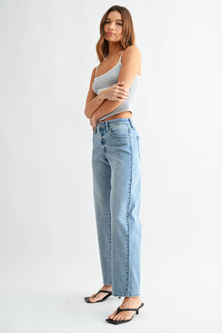 The Harper Bowed Straight Jeans