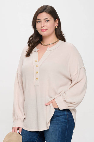 Sandstone Ease Henley Top