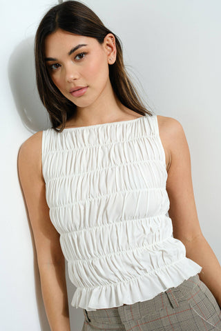 The Pretty Girl Sorbet Smocked Tank