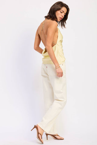 Butter Silk Open Back Top