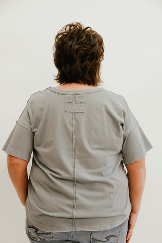 Dusty Blue Everyday Seam Tee