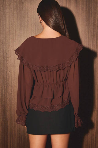 Cinnamon Lace Blouse