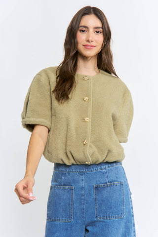 Olive Heirloom Cardigan