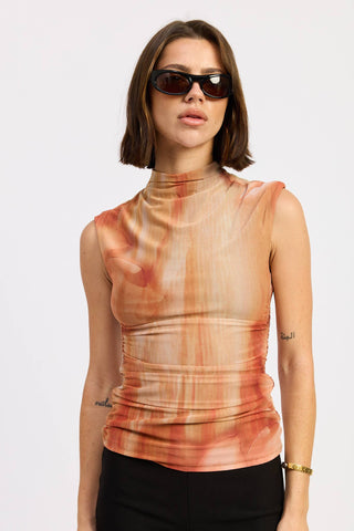 Desert Sunset Mesh Top