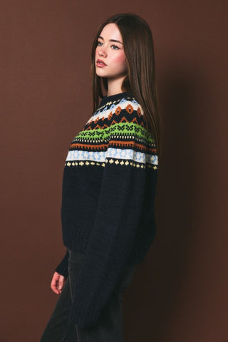 Navy Fair Isle Sweater