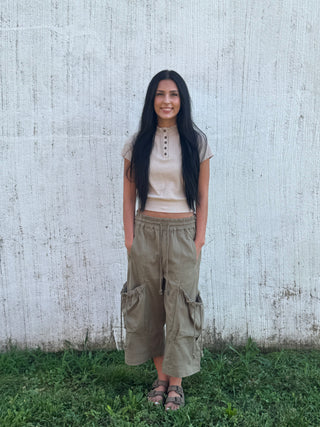 Harvest Button Top