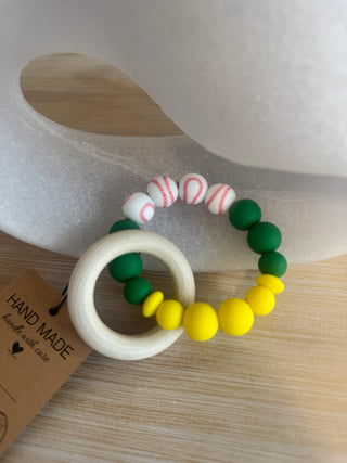 Handmade Silicone & Wood Teething Rings