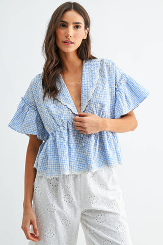 The Bluebell Breeze Peplum Top