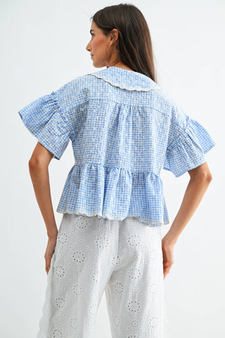 The Bluebell Breeze Peplum Top