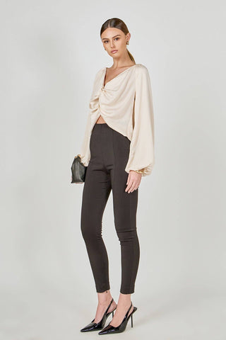 The Cream Puff Twist Top