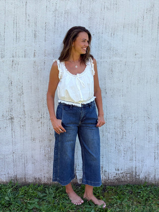 The Side Seam Wide Capri