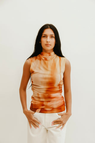 Desert Sunset Mesh Top