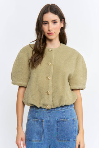 Olive Heirloom Cardigan
