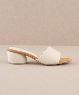 The Paloma Beige | Low Heeled Sandal