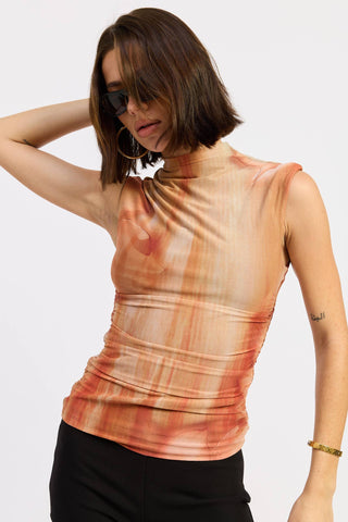 Desert Sunset Mesh Top
