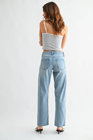 The Harper Bowed Straight Jeans