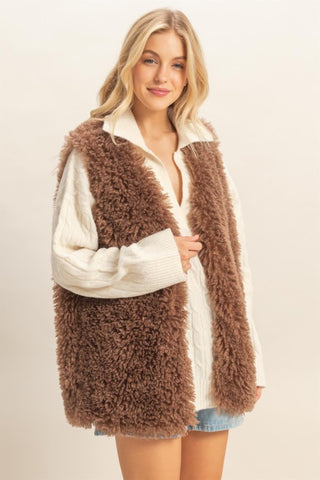 Sugarplum Fuzzy Sweater Vest