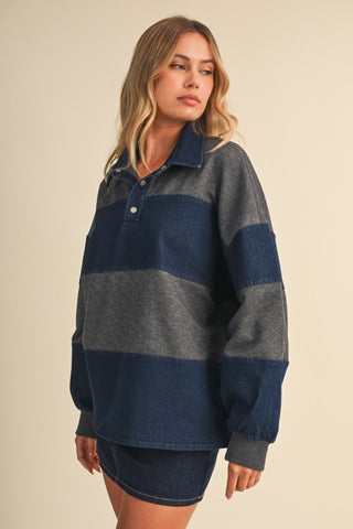Denim & Charcoal Rugby